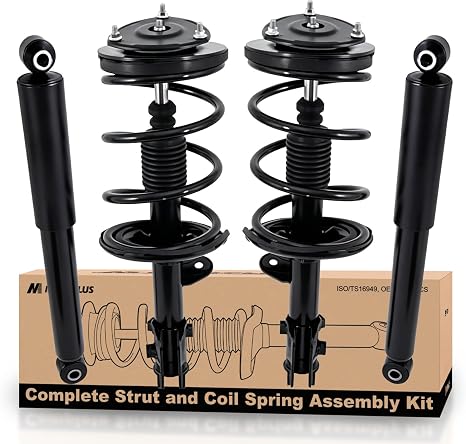MOSTPLUS Front and Rear Complete Strut Assembly & Shock Absorber w/Coil Springs compatible with 2006-2014 Kia Sedona 2007-2008 Hyundai Entourage, Replace 172918 172917 437307 (Set of 4)