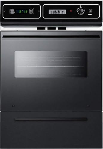 Summit 24" Gas Wall Oven, 2.92 cu.ft. Capacity Gas Oven, Glowbar Igniter, Black - TTM7212KW