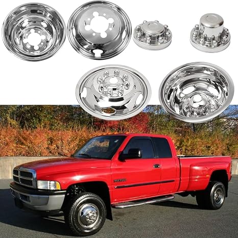 Set of 4 17" Dually Wheel Simulators for Dodge Ram 3500 2WD/4WD 2003-2018