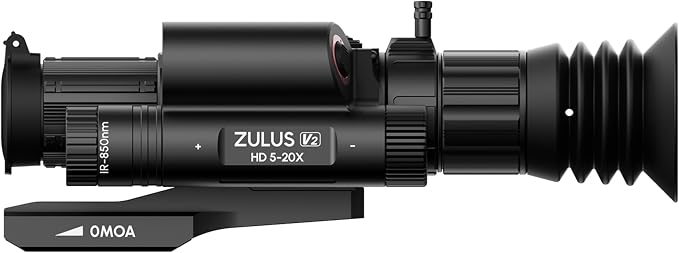 DNT Optics Zulus HD V2 Digital Day/Night Vision Scope with Infrared and Laser Rangefinder & Ballistic Calculator