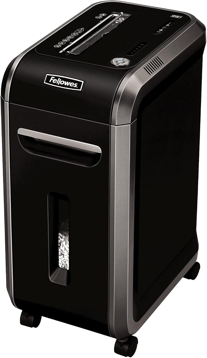 Fellowes Powershred 99Ci 18-Sheet 100% Jam-Proof Heavy Duty Crosscut Paper Shredder Machine for Office and Home, Black/Gray 3229912