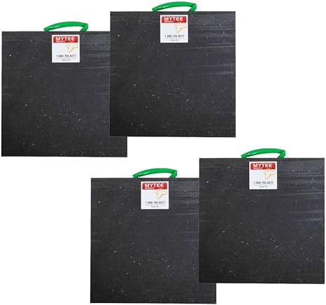 Mytee Products (4 Pack) Medium Outrigger Pad 24" x 24" 1.5" Black for Crane, Wrecker, Tow Truck