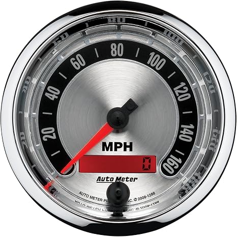Auto Meter 1288 American Muscle 3-3/8" 160 mph Electric Programmable Speedometer Gauge