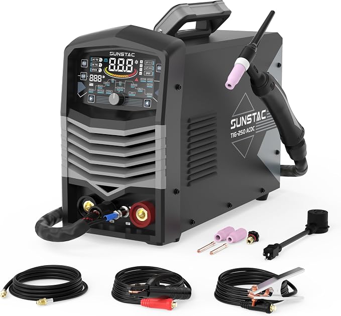 250A Aluminum TIG Welder with Pulse ACDC Foot Pedal Control