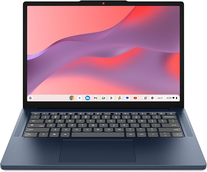 Lenovo Chromebook m 14" - Everyday Laptop - Google Gemini - MediaTek Kompanio 540 CPU - 14" WUXGA IPS Display - 8GB RAM - 64GB UFS Storage - Integrated Arm Mali-G57 MC2 GPU - Cosmic Blue
