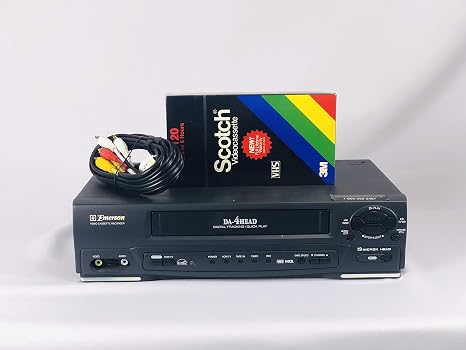 Emerson EWV401B Video Cassette Recorder Player VCR Da-4Head