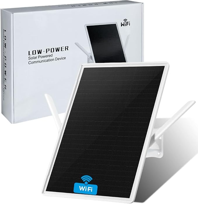 LCLCTEK® WiFi Extender Signal Booster Solar Battery Outdoor, Long Range up to 300-feet, Internet 2.4G WiFi Extender Booster, Wireless Signal Booster WiFi Repeater 300Mbps,for 2.4G Modem Router (17in)