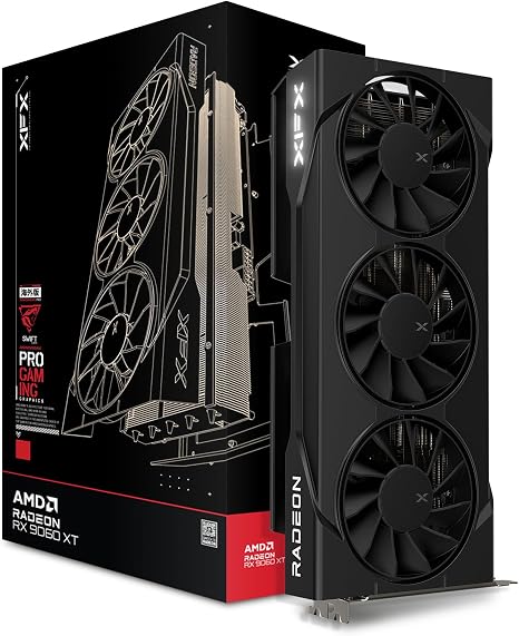 XFX Swift AMD Radeon RX 9060 XT OC Triple Fan Gaming Edition with 16GB GDDR6 HDMI 2xDP, RDNA 4 RX-96TS316BA, Graphics Card, Compatible with Desktop PCs