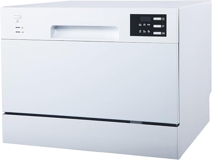SPT SD-2225DWA Energy Star Countertop Dishwasher with Delay Start & LED – White