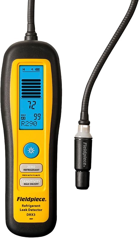 Fieldpiece - DRX3 – Refrigerant & Combustible Gas Leak Detector - Detects A3, A2L, A1 Refrigerants and Combustible Gases - Lightweight HVAC Tool