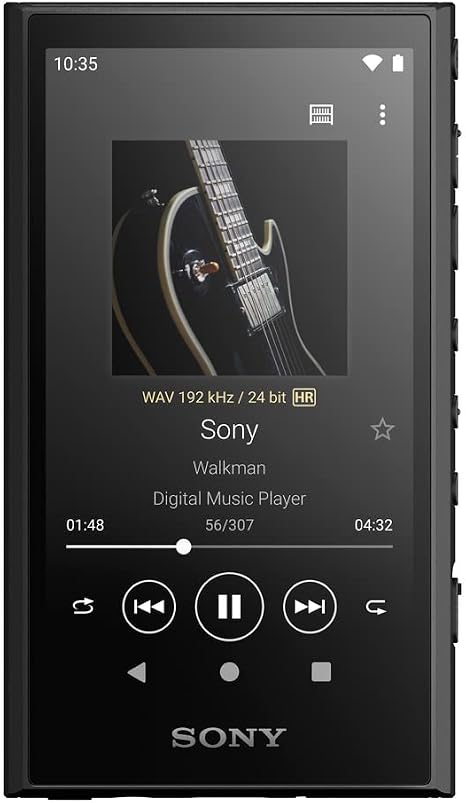 Sony NW-A306 Walkman 32GB Hi-Res Portable Digital Music Player with Android, up to 36 Hour Battery, Wi-Fi & Bluetooth and USB Type-C – Black NW-A306/B, Black | Up to 36 Hour Battery, Wi-Fi & Bluetooth and USB Type-C, Android