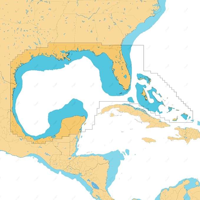 C-MAP Reveal X - Gulf of Mexico & The Bahamas, Map Card for Marine GPS chartplotters | Marine GPS chartplotters