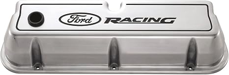 Proform 302-001 Polished Aluminum Valve Cover, black