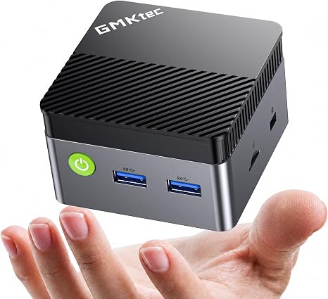GMKtec G5S Mini PC Intel N5095 8GB LPDDR4 128GB SSD Desktop Computer | Portable Micro Pocket PC Size, Dual HDMI Ports, USB-C Power Supply, WiFi6/BT5.2, For Office Business Personal Use