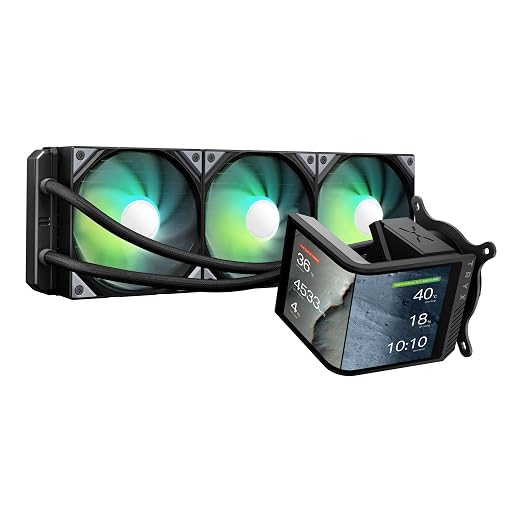 TRYX Panorama SE 360mm AIO Curved Screen GIPHY Built-in Asetek 280w TDP | 6.67'' AMOLED, 2K 60Hz, Rotatable, KANALI Highly Customizable, ROTA ARGB Fans, Whisper Quiet, Intel LGA 1851/1700 AMD AM5/AM4
