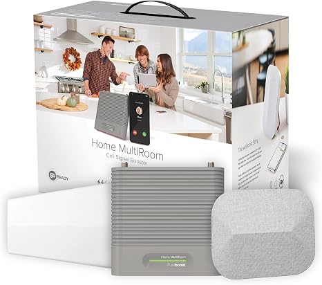 weBoost Home MultiRoom - ll Signal Booster - Enhances Phone Signal, Improved Connectivity for Stronger Cell Coverage for All U.S. Carriers - Verizon, AT&T, T-Mobile & More | Made in The U.S.