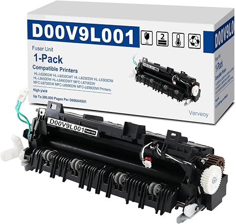 D00V9L001 Fuser Replacement for Brother D00V9L001 D008AK001 D01SE6001 Fuser Unit for HL-L6200DW Fuser HL-L6200DWT HL-L6250DW HL-L6300DW HL-L6400DW MFC-L6700DW MFC-L6800DW Printers (110V/ 120V)