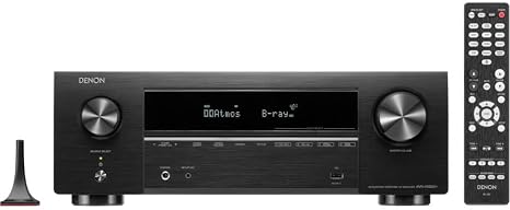 Denon AVR-X1800H 7.2 Channel 8K Home Theater Receiver with Dolby Atmos, HEOS Built-in, and Audyssey Room Correction (Factory Certified Refurbished)