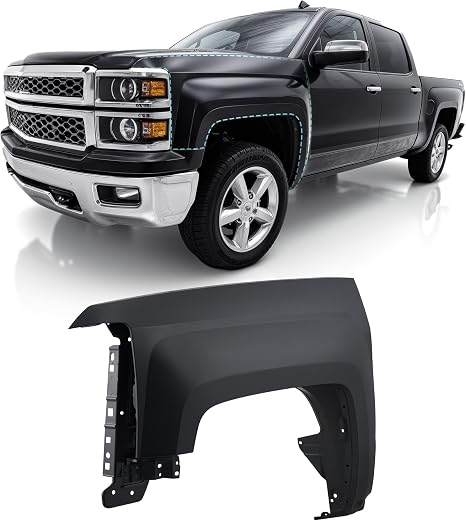 VRC Front Left Fender Compatible with 2014-2018 Chevy Silverado 1500