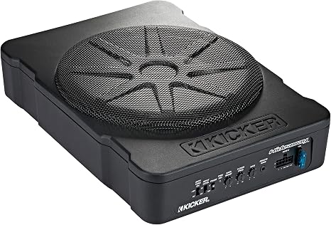 KICKER 46HS10 Hideaway Compact Powered Subwoofer, 10-Inch