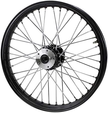 Black Front 40 Spoke Wheel 21 "x 2.15" fits Harley FXST, FXDWG, 1984-1999 fits Moto Iron Springers