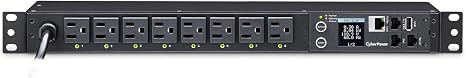 CyberPower PDU41001 Switched PDU | 100-120V/15A (Derated to 12A), 8 Outlets, 1U Rackmount