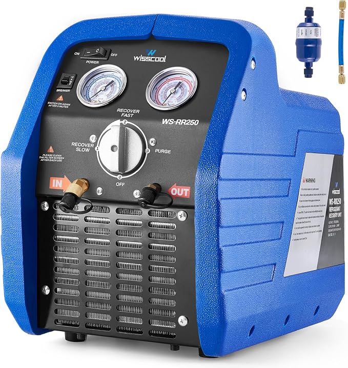 3/4 HP Refrigerant Recovery Machine, 60Hz Portable