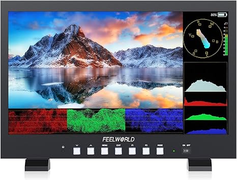 FEELWORLD FVM215 21.5" 1000nit High Bright 3G SDI 4K HDMI Broadcast Monitor | 3D LUT, HDR, Waveform, Focus Assist, 8 bit Full HD 1920×1080 IPS Screen, for Studio Production