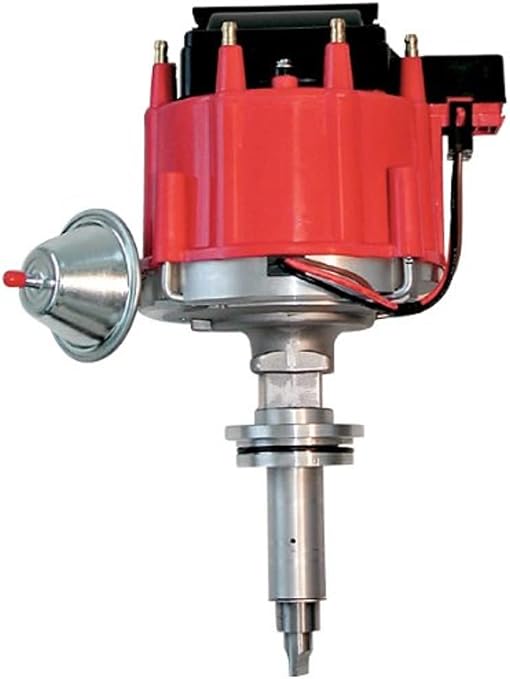 Proform 67040 Vacuum Advance HEI Distributor with Steel Gear and Red Cap for Mopar 273-360