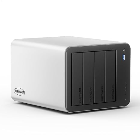 TERRAMASTER F4-425 Pro NAS 4-Bay, Intel N305 8-Core, 8GB RAM (Diskless) | 5GbE LAN x 2, M.2 Slot x 3, AI-Native OS TOS 7, OpenClaw Supported, Network Attached Storage Media Server (Diskless)