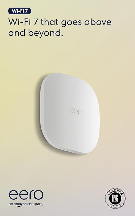 Amazon eero PoE 7 tri-band Wi-Fi 7 mountable access point (newest model) - Wireless speeds up to 3.9 Gbps, Coverage up to 2,000 sq. ft., 1-pack