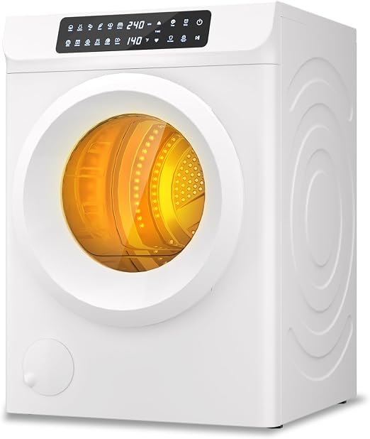 3.6 cu.ft Portable Dryer, 1400W Electric Clothes Dryer with 12 Drying Modes & LED Control Panel, Front Load Compact Dryer for Home, Apartment, Dorms