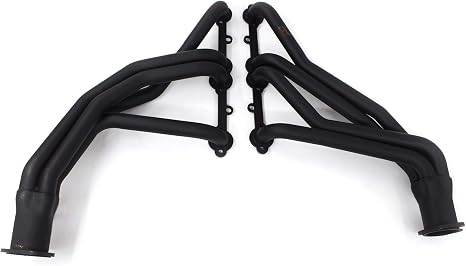 Exhaust Headers 1-1/2 x 3 in. Mild Steel Black Paint for 1966-1987 C10 C20 C30 K10 K20 K30 Suburban Blazer Jimmy | 283 305 350 396 V8