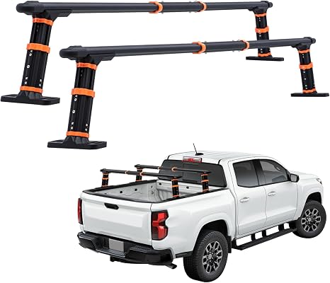Aluminum Truck Ladder Rack, Adjustable 70"-79" L x 10.8"-12.4" H