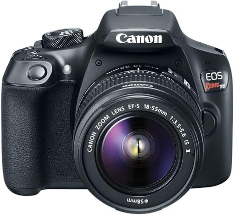 Canon EOS Rebel T6 Digital SLR Camera Kit with EF-S 18-55mm f/3.5-5.6 is II Lens, Built-in WiFi and NFC - Black (Renewed) | EF-S 18-55mm f 3.5-5.6 is II Lens