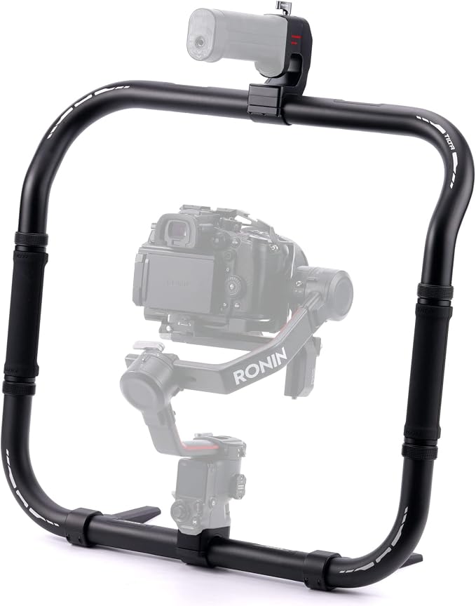 Tilta Basic Ring Grip Plus Compatible with DJI RS2, RS3 Pro, RS4, RS4 Pro, RS5 | Dual Handle Gimbal Support | Expandable Power Options | Aluminum Alloy | Magnesium aluminum alloy with kickstand and side handles for DJI RS2, RS3 Pro and RS5
