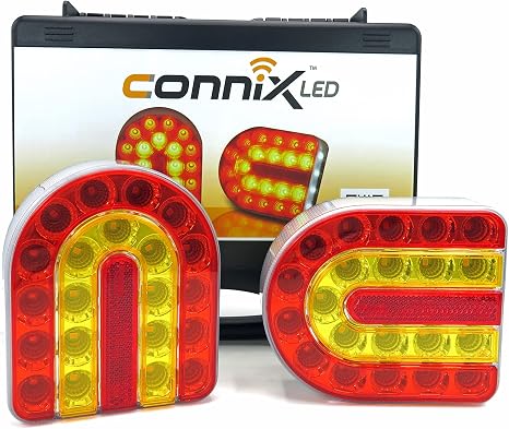 LED Magnetic Wireless Towing Light Kit Farm Tractor 7 Pin Round Connector Baler, Wagon, Mower, Trailer.
