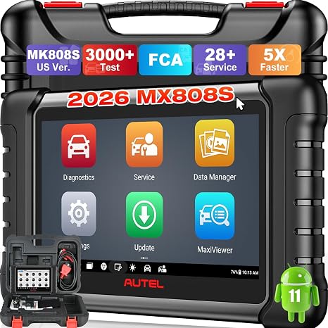 Autel Scanner MaxiCheck MX808S, Bidirectional OBD2 Scan Tool 28+ Service