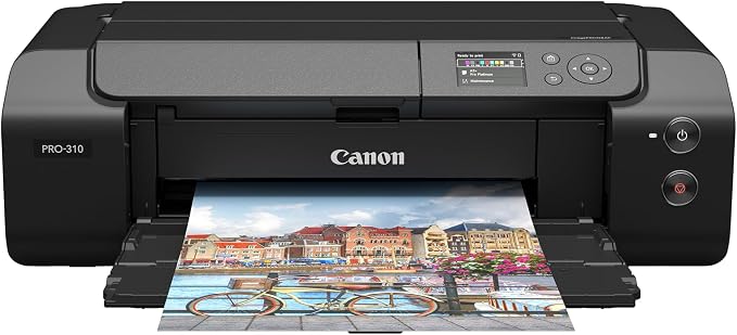 Canon imagePROGRAF Professional 13" PRO-310 Wireless Inkjet Photo Printer with 3.0-Inch Color LCD Monitor, 9 Color Pigment-Based Ink System, Black | 3.0-Inch LCD Monitor, 9 Pigment-Based Ink System, Wireless connectivity, Professional, Stunning, Gallery-Q