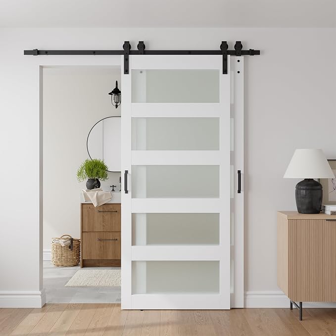 36"x84" Double Bypass Barn Door with 6.6FT Track Kit Included