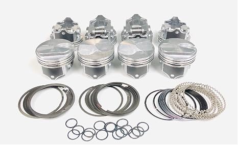 Set of 8 Silvolite Hypereutectic 30cc Dome Pistons & Moly Rings compatible with Chevy 7.4 454. Click size needed before adding to Cart! (STD 4.250" Bore Dia.)