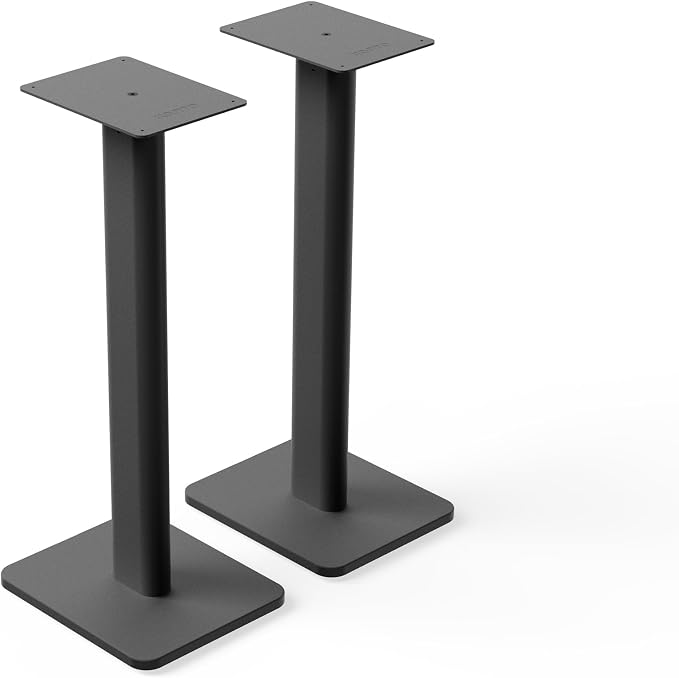 Kanto SPH Universal Height Adjustable Floor Speaker Stands for Bookshelf Speakers up to 30 lb (13.6 kg) | 24”-42” Height Adjustment | Internal Cable Management | Pair | Black
