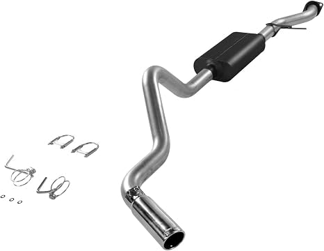 Flowmaster 17360 Force II Cat-Back Exhaust Kit 3 Inch Aluminized Steel 3.5 Inch Polished Stainless Tip Compatible with 1999-2007 Classic Body Chevy GMC 1500 4.3L 4.8L 5.3L 2/4WD Standard Cab Short Bed