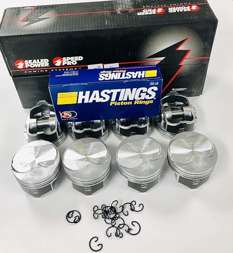 +.030 Speed Pro Hypereutectic Coated +.100" (+10.5cc) tall Dome Pistons & MOLY Rings Kit compatible with Chevy 454 (.030" Over Bore 4.280" Bore diameter).Click over size needed before placing in Cart!