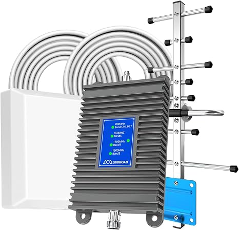 Cell Phone Signal Booster for Home Cell Repeater Boost Up to 5,000 Sq Ft 5G 4G LTE 3G 2G Call/Data Signal with All U.S. Carriers Verizon AT&T T-Mobile & More Working Band 13/12/17/5/4/2/25