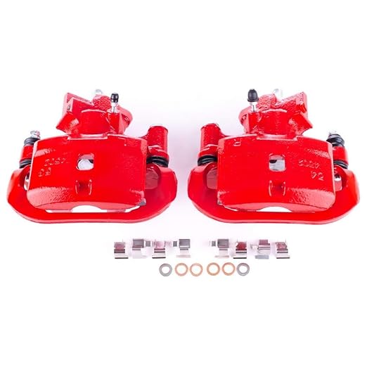 PowerStop Rear Red Powder Coated Brake Caliper Pair for Toyota MR2 Spyder 2000-02 - High-Temp Brake Caliper Upgrade, S2754