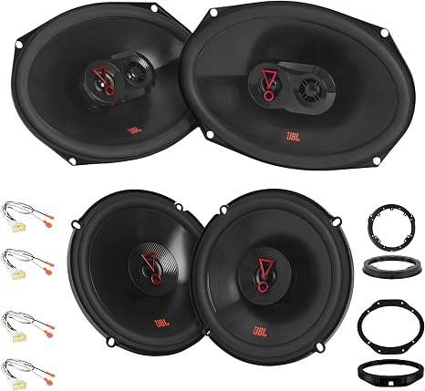 JBL Stage3 9637F & 3627F Speaker Bundle - Premium Sound Quality, Plus One Woofers, Compatible with 2015-Up Ford F-150 - Complete Installation Kit