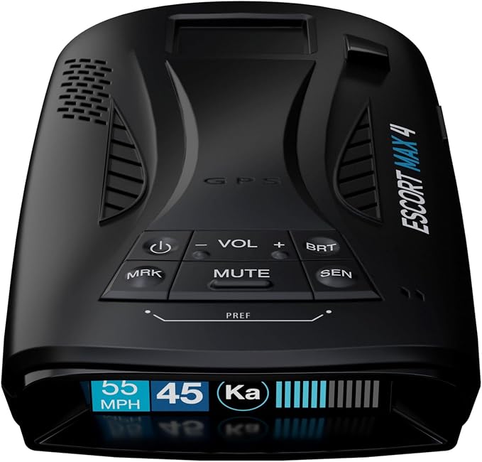 Escort MAX 4 Radar Detector, 2X The Filtering Accuracy | Advanced Detection Range, Built-in GPS and Bluetooth Connectivity, Apple CarPlay and Android Auto Compatible