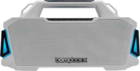 Bumpboxx Thump Retro Bluetooth Boombox, Cosmic White, 32-Hour Playtime