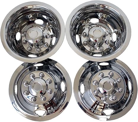 16 Inch Stainless Steel Wheel Simulators Full Kits for Most of Chevy GMC Ford Dodge Dually Wheels